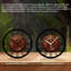 Horloge murale ronde en fer 10 po avec mouvement à quartz silencieux, chiffres romains, impression UV-1419655457