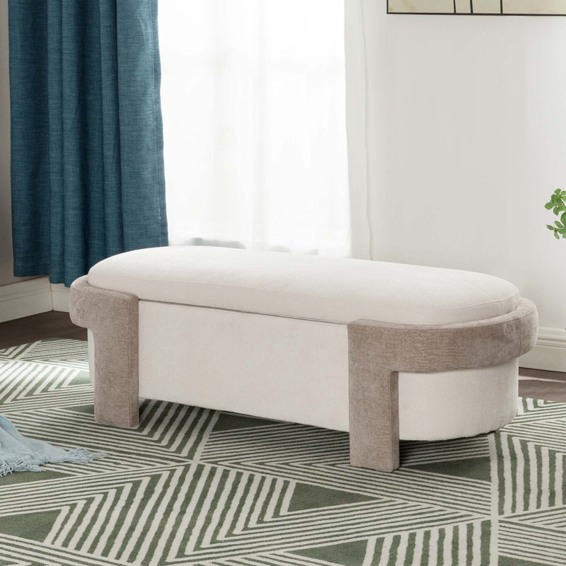 Grand banc de rangement avec repose-pieds polyvalent: spacieux, durable et élégant pour toute pièce