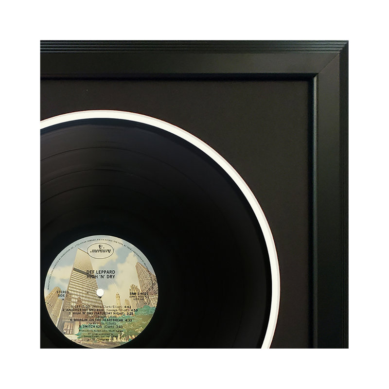 Def Leppard "High 'n' Dry" Framed Record with Black Mat, Black