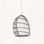Balancelle PE en rotin avec coussin, gris-563089824