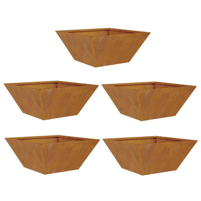 Garden Planter Decor Metal Trapezoidal Outdoor Modern Terrace Holder