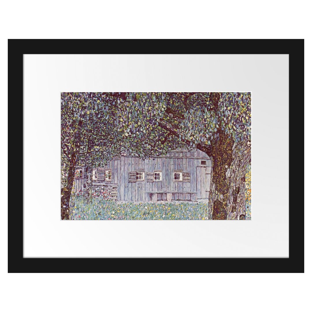 Gerahmter Kunstdruck Upper Austrian Farmhouse von Gustav Klimt