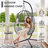 PE Rattan Wicker Swing Chair, Hanging Egg Chair with UV Resistant Cushion and Stand-656064246-663850672