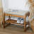 Faux Leather Upholstered Solid Wood Entryway Storage Bench-1204205129-1204225828