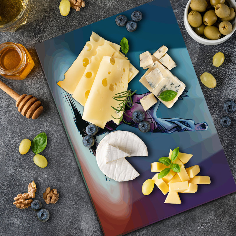 Ambesonne Cartoon Cutting Board Large Size Break Dancer Sketch Multicolor