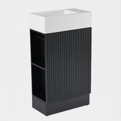 Keiler 18.6'' Single Bathroom Vanity with Ceramic Top