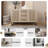 47.2'' Sideboard Buffet Cabinet,  Coffee Bar Cabinet, with Adjustable Shelves, Storage Cabinet with 3 Doors for Kitchen, Dining Room, Living Room,