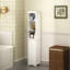Grande armoire de rangement pour salle de bain avec tablettes réglables, conception mince autoportante à 1 porte pour petits espaces, compartiments anti-basculement et ouverts