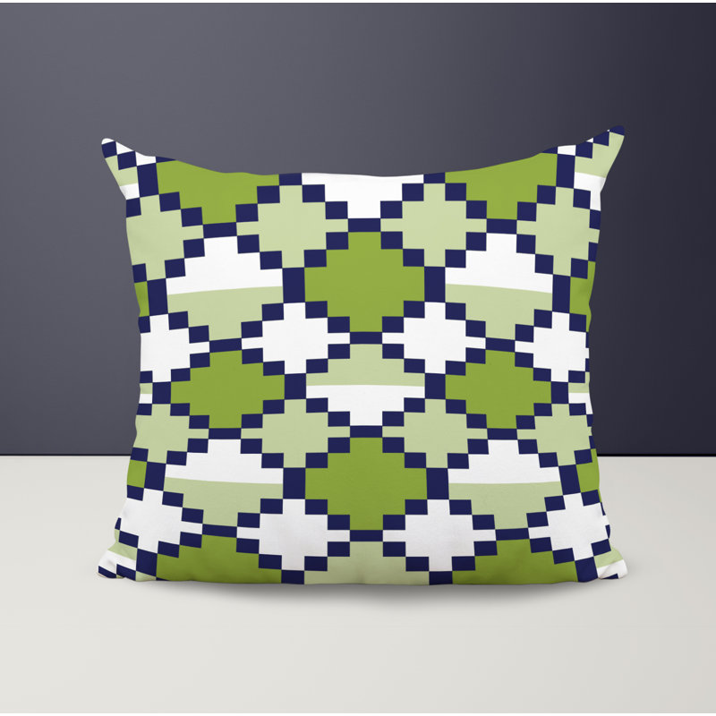 Housse et insert de coussin décoratif en polyester, L 19 po x H 19 po, Chartreuse