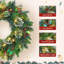 Pre-Lit Christmas Garland with Timer, Battery Operated Snowy Xmas Decoration with Warm White Lights, Pine Cones & Red Berries for Fireplace Stairs