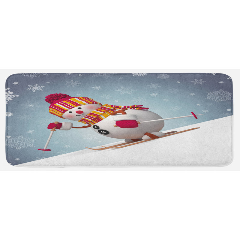 Tapis de cuisine bonhomme de neige