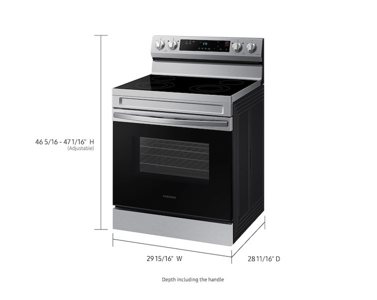 6.3 cu. ft. Smart Freestanding Electric Range with Steam Clean