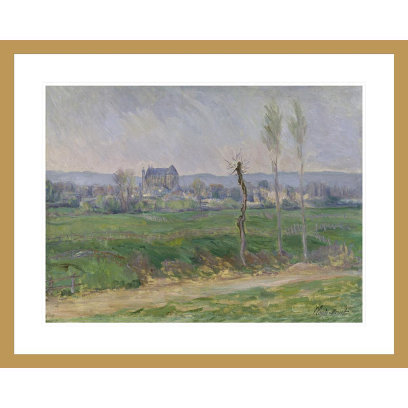 «View of Vernon» par Claude Monet, impression giclée sur cadre, H 23,5 po x l 29,22 po