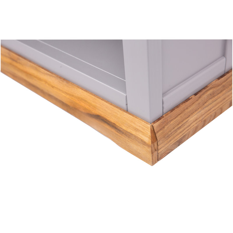 Mickel 120cm H Standard Bookcase, Grey, 120cm H x 89cm W x 25cm D