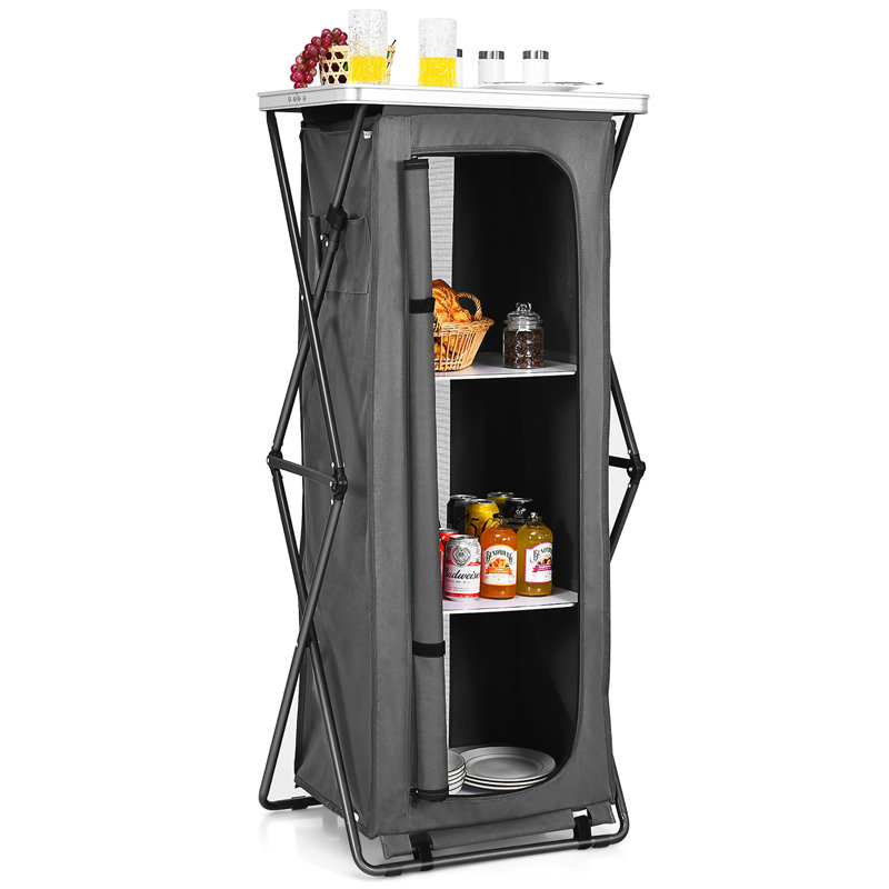 Azenet Camping Storage Cabinet, 55" H x 25" W x 18" D