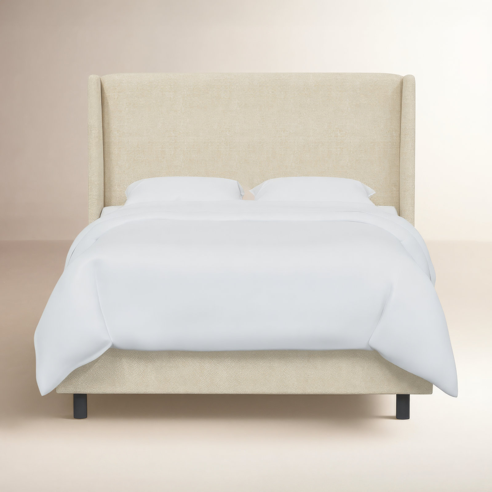 Tilly Upholstered Bed, Twin, Bella Light Gray Performance Velvet