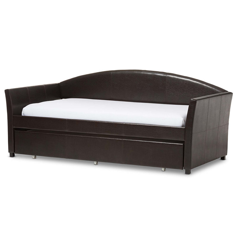 Upholstered Daybed, Brown