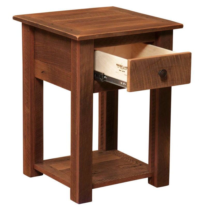 Table de chevet avec tiroir Fireside Lodge Barnwood