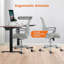 Fauteuil de direction de bureau à domicile, fauteuil ergonomique pivotant à dossier moyen en maille avec soutien lombaire confortable, accoudoirs confortables pour chambre à coucher, bureau, étudiant-124504147-124504148