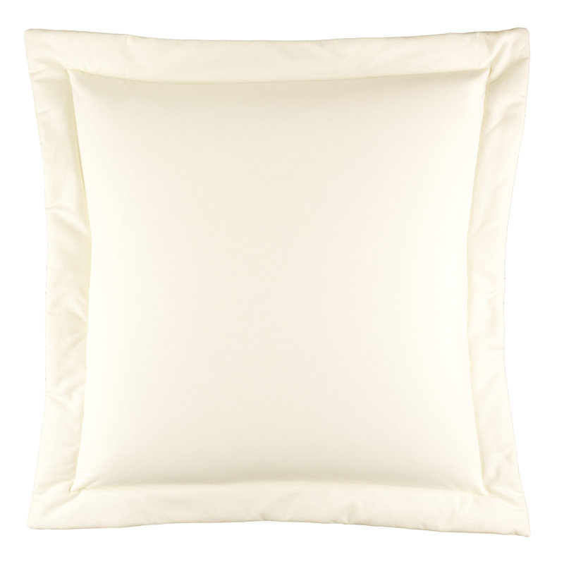 Nadine Traditional Cotton Solid Cream Euro Sham