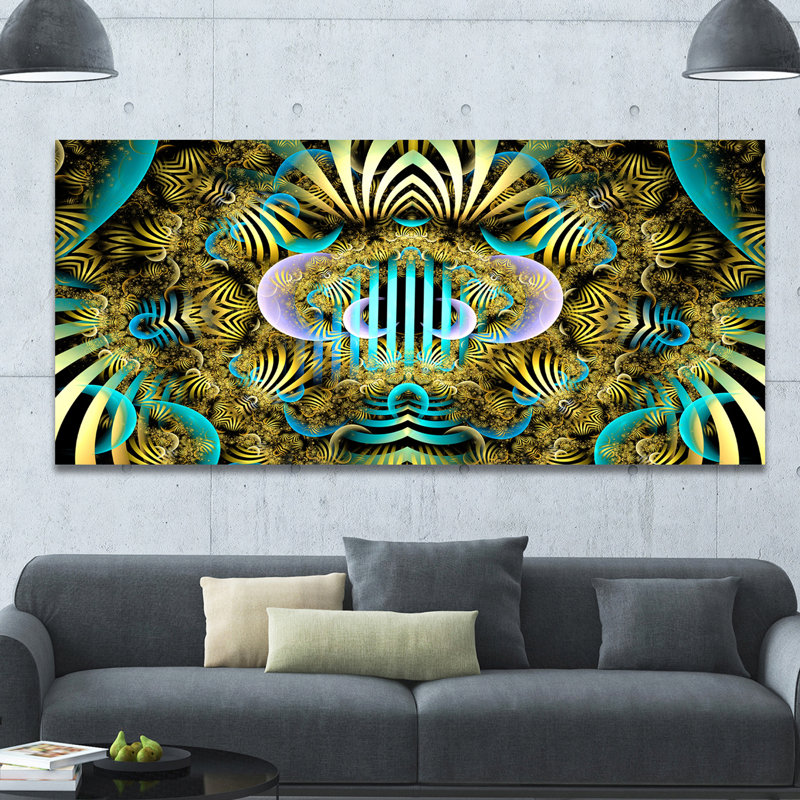 « magique fée pattern brown », impression sur toile tendue, H 28 po x l 60 po x P 1,5 po