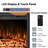 Electric Fireplace Inserts With Adjustable Flame Colors, Touch Screen & Remote, Recessed Wall Mounted, 750/1500w, Timer-125976739