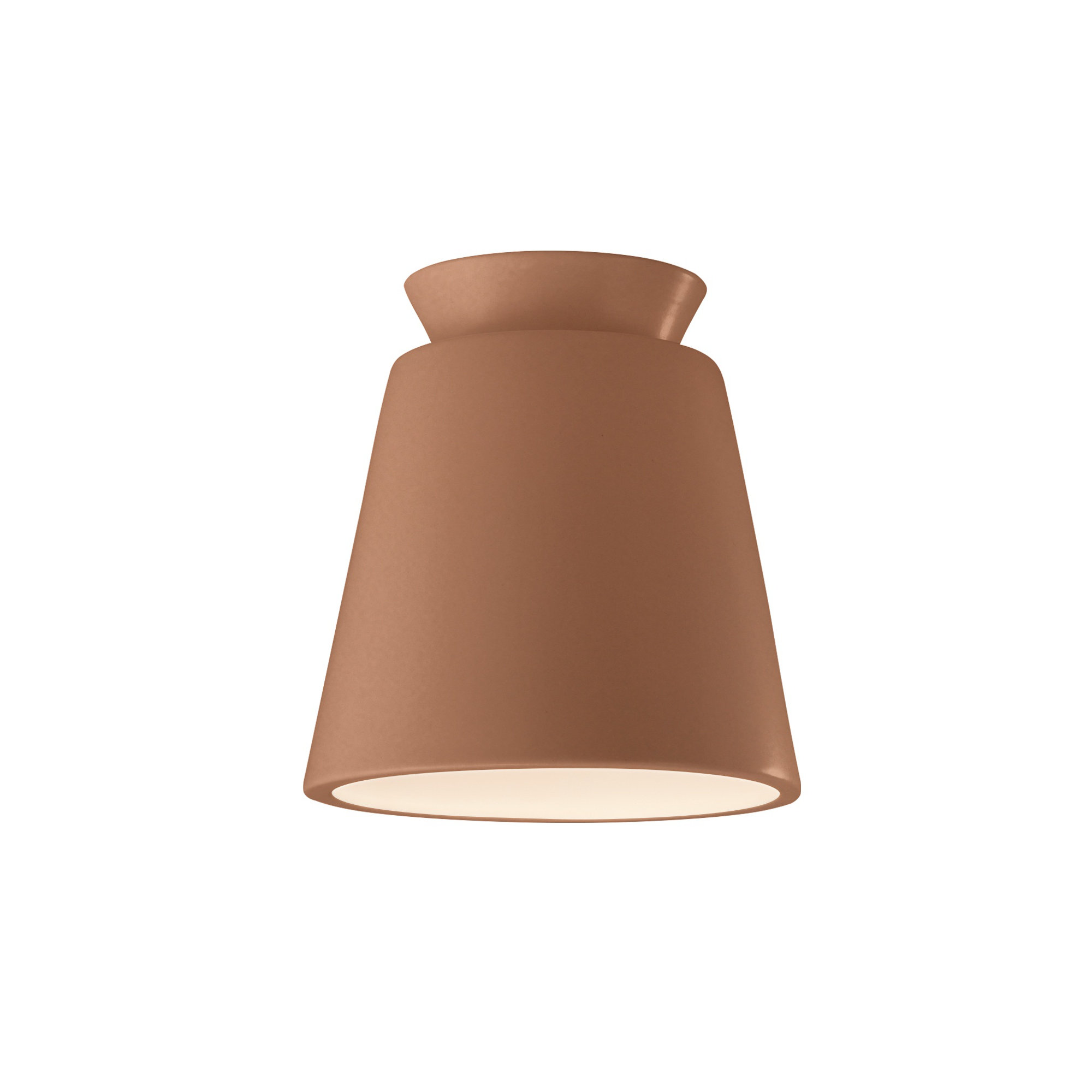 Logan Radiance - Trapezoid Ceramic Flush-Mount, LED (Integrated), Adobe