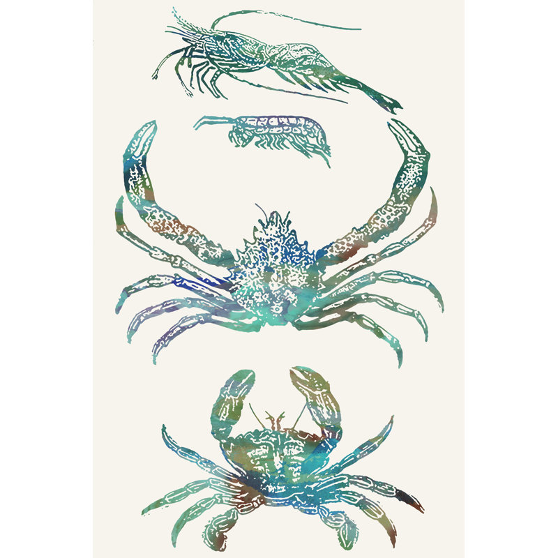 Aquatic Assemblage VIII by Sharon Chandler - Painting on Canvas, Black Floater Framed, 122 cm H x 81 cm W