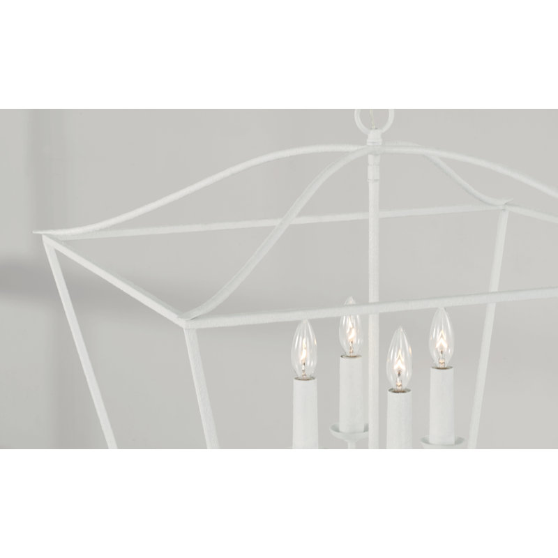 Luminaire suspendu 4 lumières Heidrun, Blanc texturé