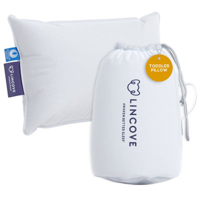 Lincove Canadian Down And Feather Toddler Pillow - Cozy Sleep For Kids - 800 Fill Power, 100% Cotton, 400 Thread Count