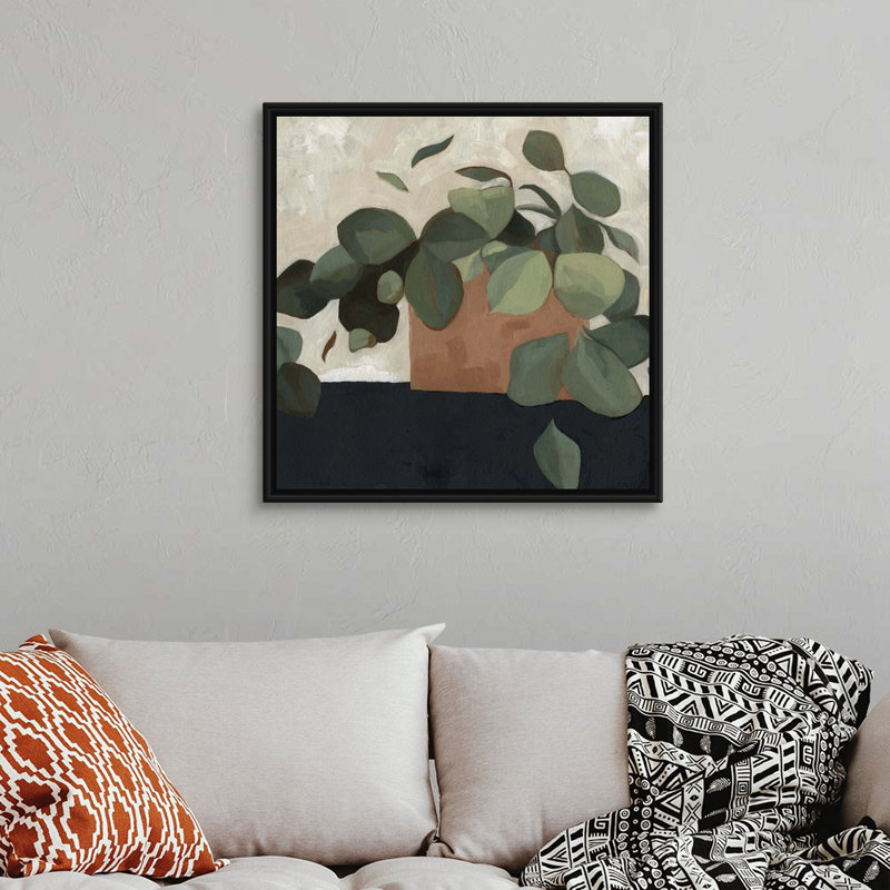 Jade Hoya II, art mural sur toile, H 32 po x l 32 po, Toile avec cadre noir