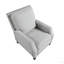 Fauteuil inclinable à dossier poussoir de style transitionnel en chenille de style transitionnel à dossier poussoir