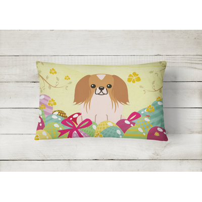 Easter Eggs Outdoor Throw Pillow
