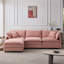 Canapé modulaire de 105 po en tissu de chenille rembourré de 105 po avec canapé à 3 places et repose-pieds-2085357349