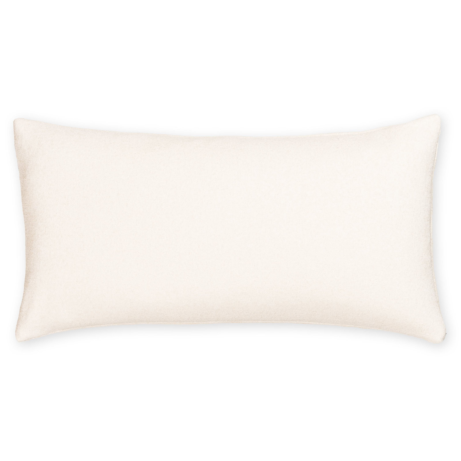 Indy Faux Linen Accent Pillow, Feather, White, Rectangle 12"H x 21"W