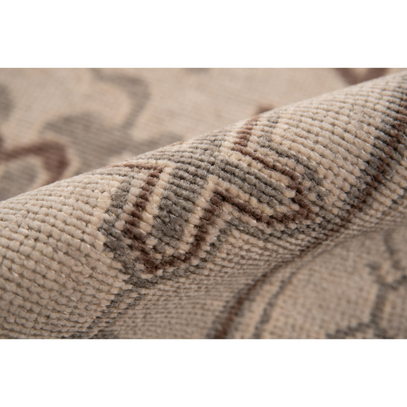 Tapis taupe noué à la main Westhampton, Rectangle de 10 pi x 14 pi