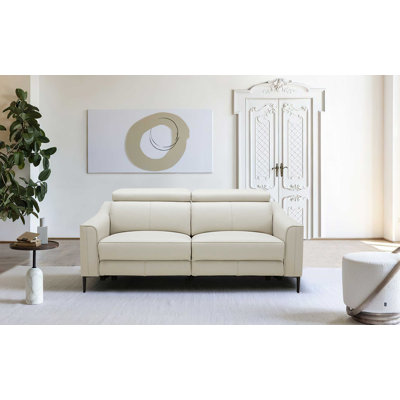 Ensemble de salon inclinable en cuir véritable 2 pièces Winlock