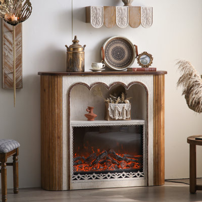 Meuble télé avec cheminée French Design