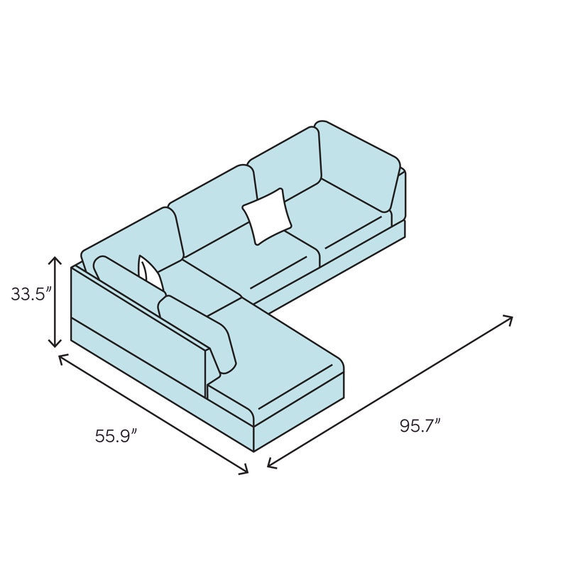 Weatherall Upholstered L-Shaped Sectional Left Hand Facing, Beige/Tan Linen