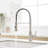 Kitchen Faucet With Pull Down Sprayer Brushed Nickel Stainless Steel Single Handle Pull Out Spring Sink Faucets-120706274