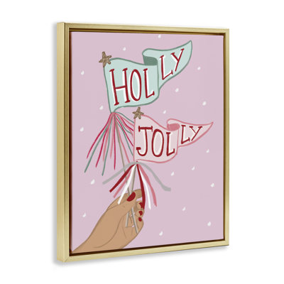 Cadre flottant Holly Jolly Festive Flags, conception par Chen Alyesh