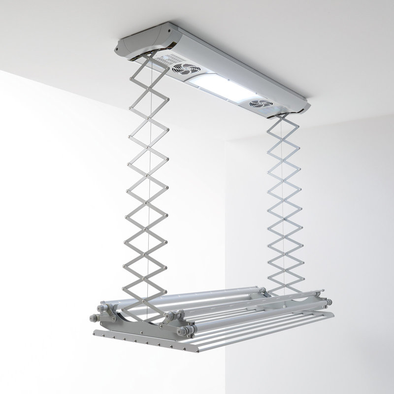 Steel Foldable Wall-Mounted Drying Rack, 130cm H x 38cm W x 17cm D