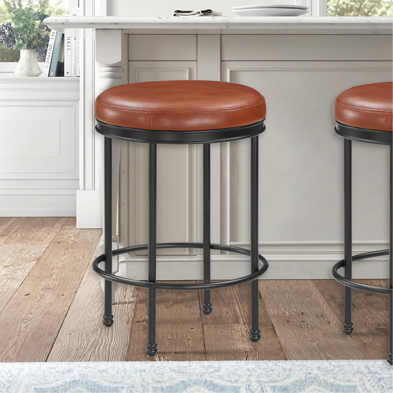 Tabouret à hauteur de comptoir caramel