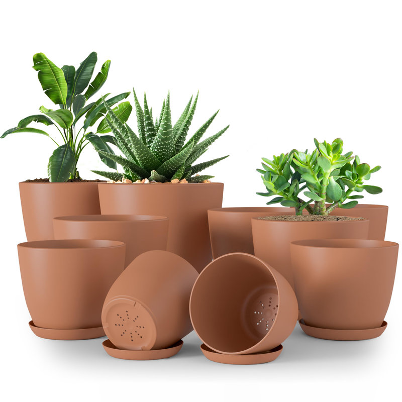 Pots à plantes d'intérieur avec drainage, Terracotta
