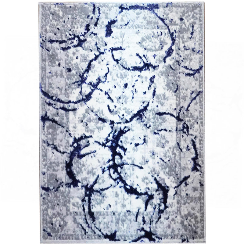 Tapis gris avec motifs abstraits Penina, Rectangle 9 pi x 11 pi 10 po