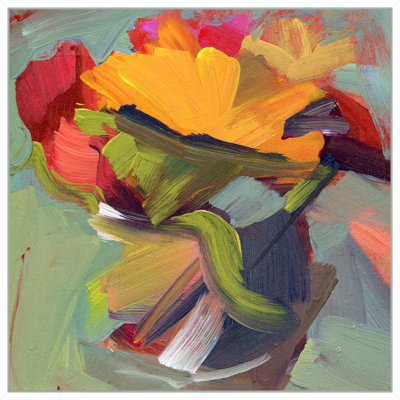 Late Summer Blooms 1 Framed Painting Canvas