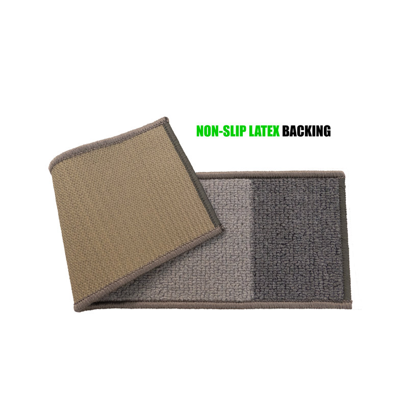 TAPIS DE BAIN GRANDS À LA FRONTIÈRE DOUX ET DOUBLE À LAVAGE (ensemble de 13), Rectangle 2 pi 1 po x 6 po