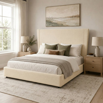 Base de lit tapissier avec tête de lit 51,38 po Bensu
