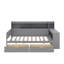  Lit de jour avec tablettes de rangement, tiroirs de rangement et bureau d'étude-1039960099