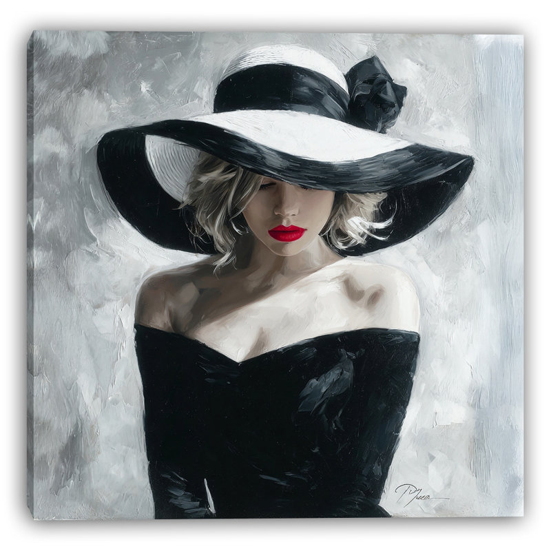 «Graceful Elegance Woman», art mural sur toile tendue, H 30 po x l 30 po